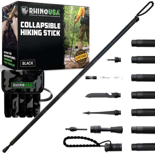 Tactical Hiking Stick w/ Integrated Survival Kit
